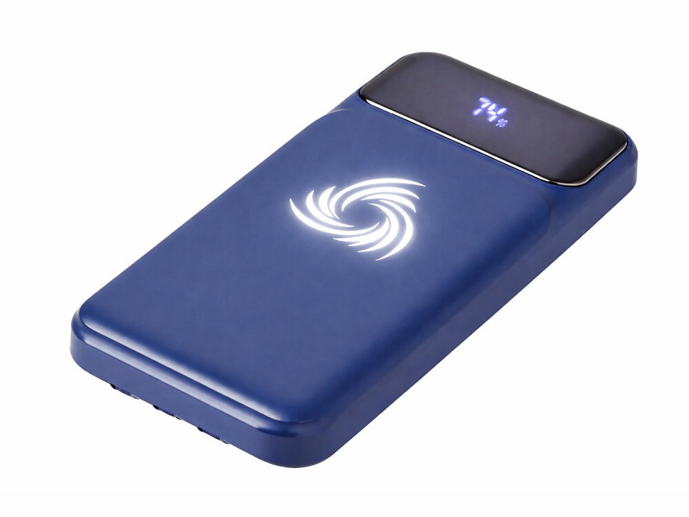 Внешний беспроводной аккумулятор c QC/PD «Арти», 10000 mAh, темно-синий