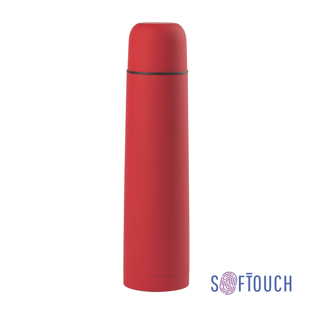 Термос &quot;Родос&quot;, покрытие soft touch, 1 л. красный