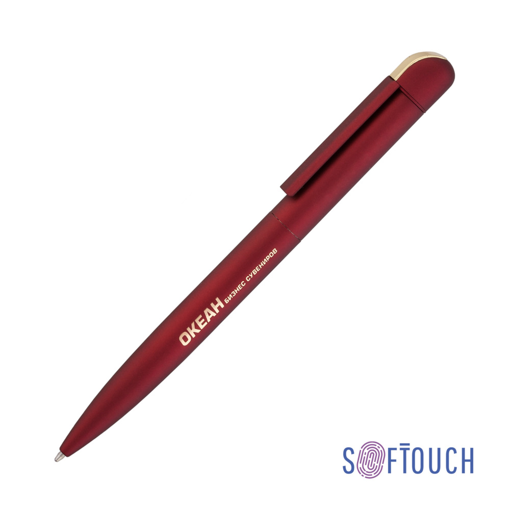 Ручка шариковая &quot;Jupiter&quot;, покрытие soft touch бордовый с золотом