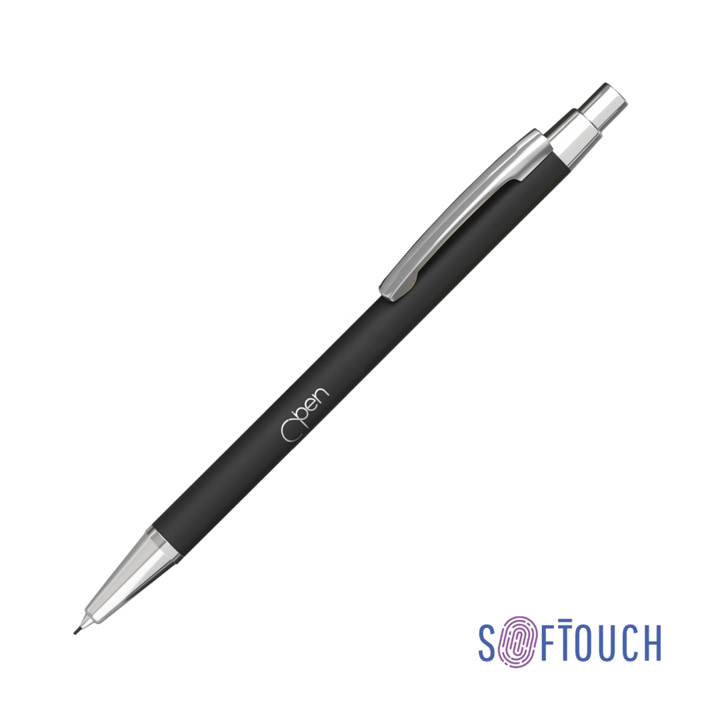 Карандаш механический &quot;Ray&quot;, покрытие soft touch черный