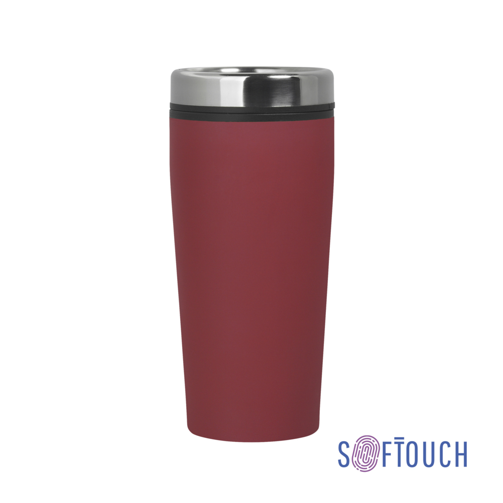 Термостакан &quot;Европа&quot;, покрытие soft touch, 0,5 л. красный