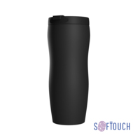 Термостакан &quot;Монтана&quot;, покрытие soft touch, 0,4 л. черный